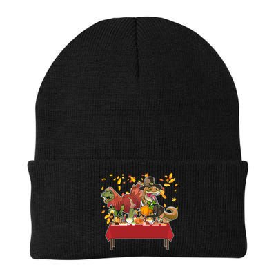 Turkey Pilgrim Dinosaurs T-Rex Funny Thanksgiving Beanie
