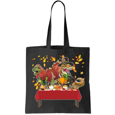 Turkey Pilgrim Dinosaurs T-Rex Funny Thanksgiving Bag