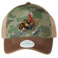 Turkey Running In Action Thanksgiving Legacy Tie Dye Trucker Hat