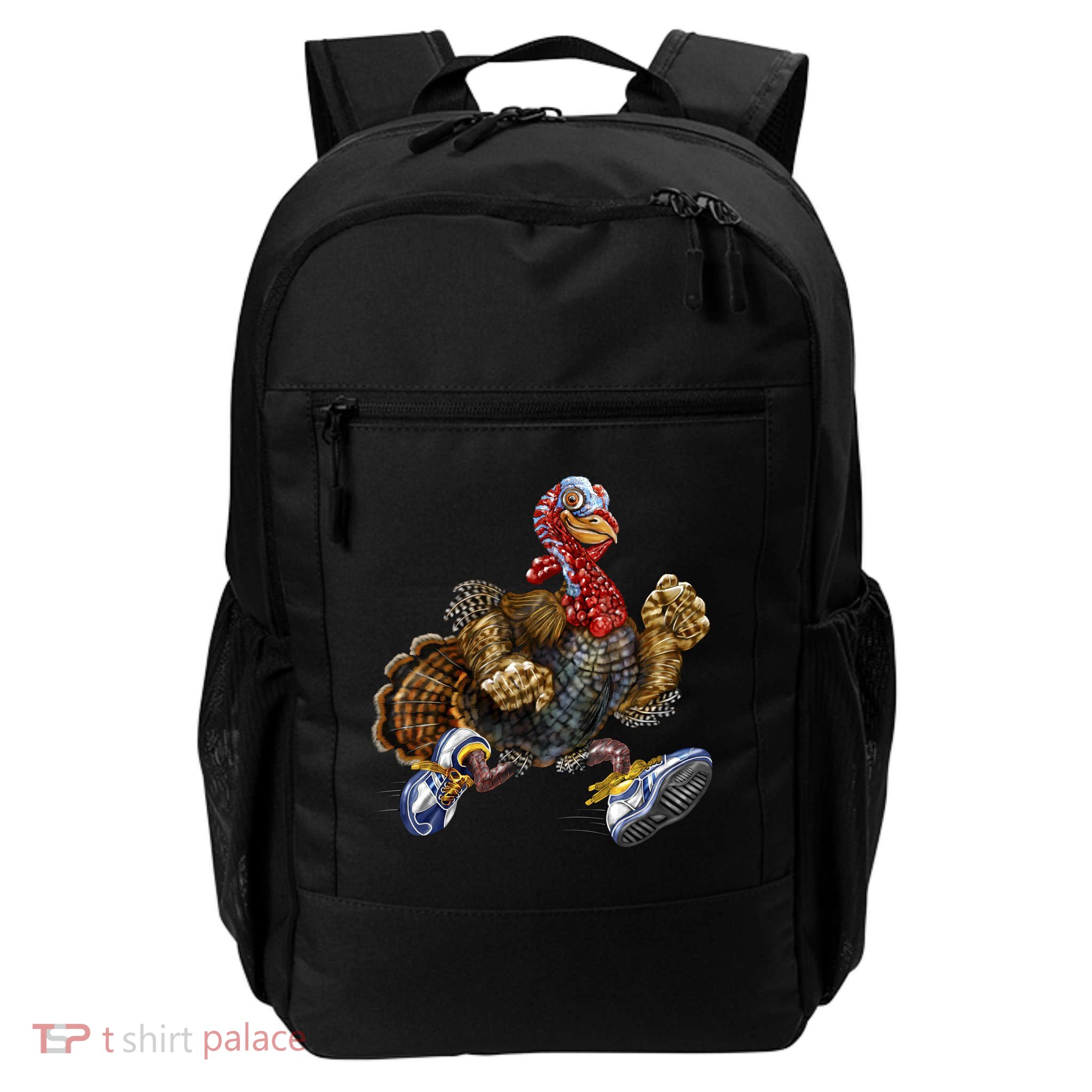 Turkey Running In Action Thanksgiving Daily Commute Backpack