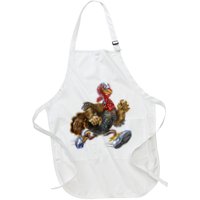 Turkey Running In Action Thanksgiving Apron