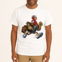 Turkey Running In Action Thanksgiving Tall T-Shirt