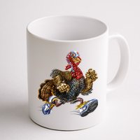 Turkey Running In Action Thanksgiving Mug
