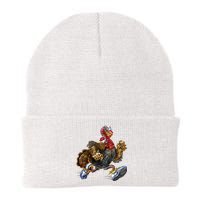 Turkey Running In Action Thanksgiving Beanie