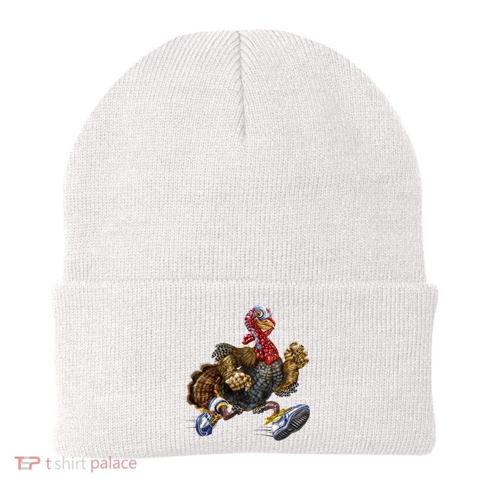 Turkey Running In Action Thanksgiving Beanie