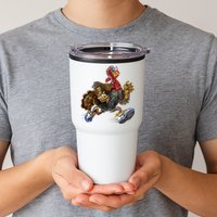Turkey Running In Action Thanksgiving Tumbler