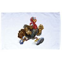 Turkey Running In Action Thanksgiving Microfiber Hand Towel