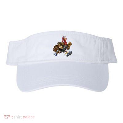 Turkey Running In Action Thanksgiving Visor