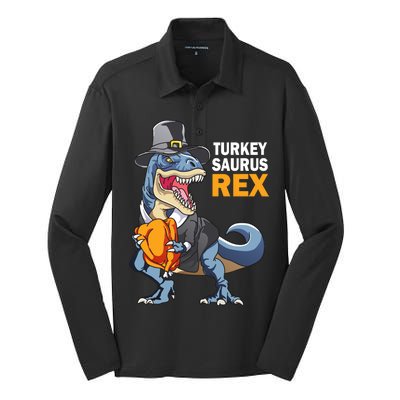 Turkeysaurus Rex Silk Touch Performance Long Sleeve Polo