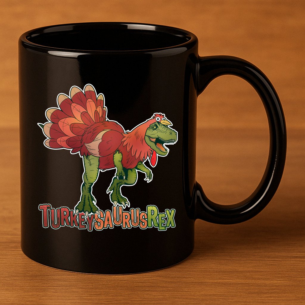 Turkeysaurus Rex Costume 11oz C Handle Ceramic Mug