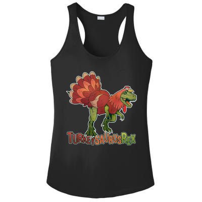 Turkeysaurus Rex Costume Ladies PosiCharge Competitor Racerback Tank