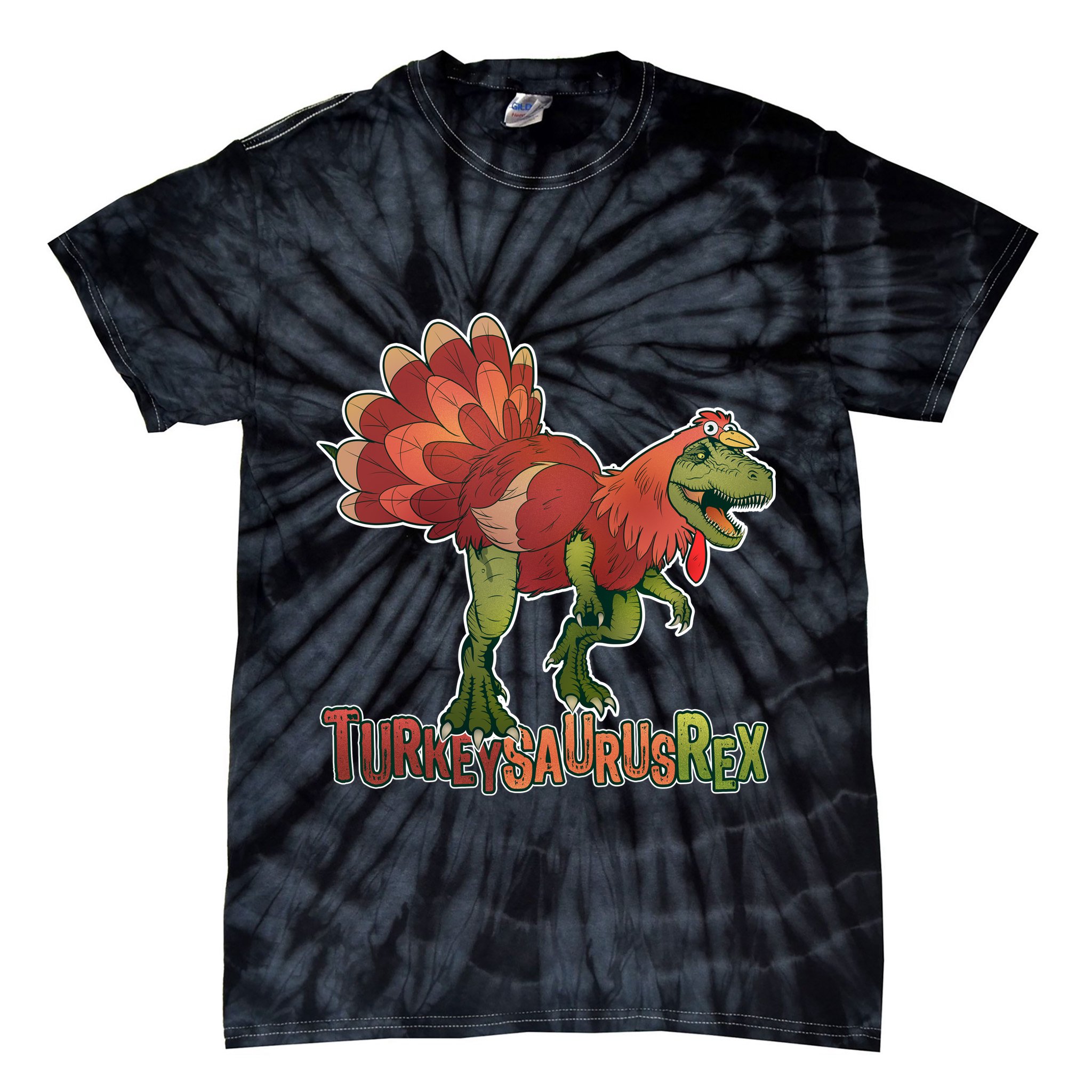 Turkeysaurus Rex Costume Tie-Dye T-Shirt