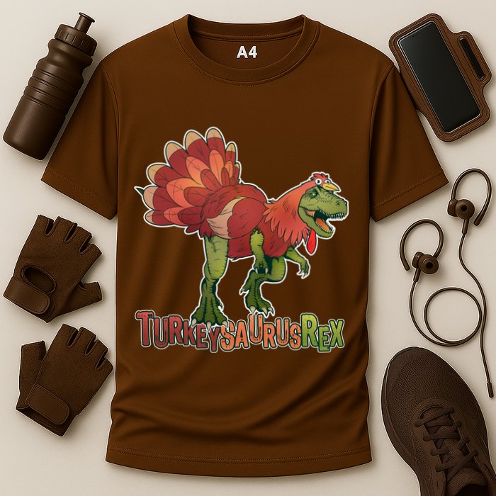 Turkeysaurus Rex Costume Cooling Performance Crew T-Shirt
