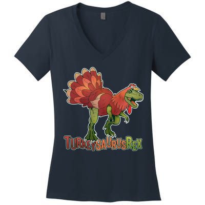 Turkeysaurus Rex Costume Women's V-Neck T-Shirt