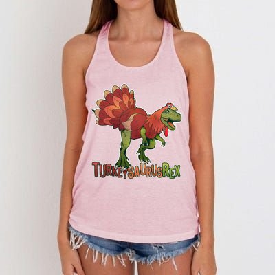 Turkeysaurus Rex Costume Women's Knotted Racerback Tank