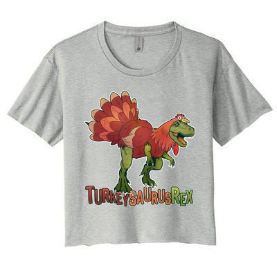 Turkeysaurus Rex Costume Women's Crop Top Tee