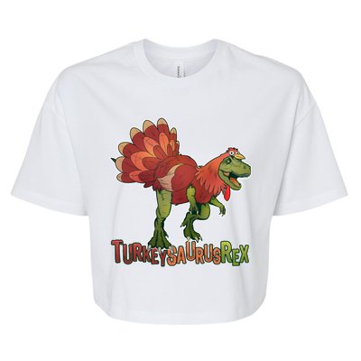 Turkeysaurus Rex Costume Bella+Canvas Jersey Crop Tee