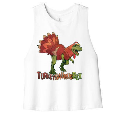 Turkeysaurus Rex Costume Women's Racerback Cropped Tank