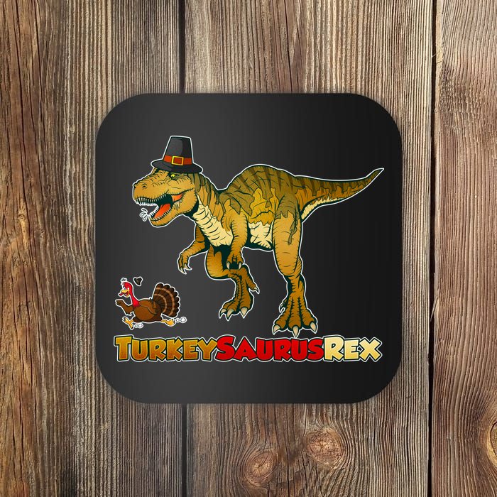 Turkeysaurus Rex T-Rex Thanksgiving Coaster