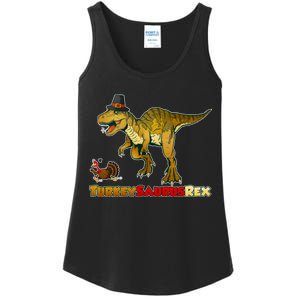 Turkeysaurus Rex T-Rex Thanksgiving Ladies Essential Tank