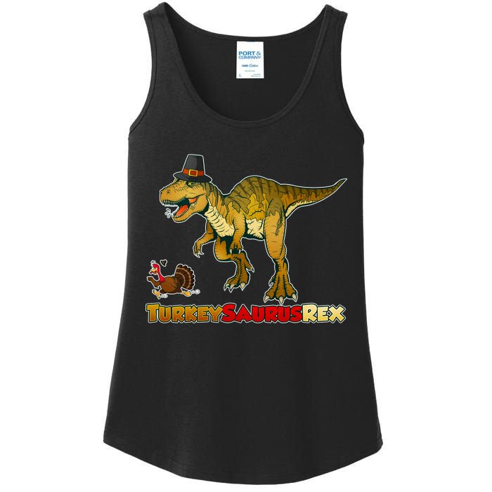 Turkeysaurus Rex T-Rex Thanksgiving Ladies Essential Tank