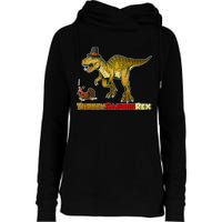 Turkeysaurus Rex T-Rex Thanksgiving Womens Funnel Neck Pullover Hood