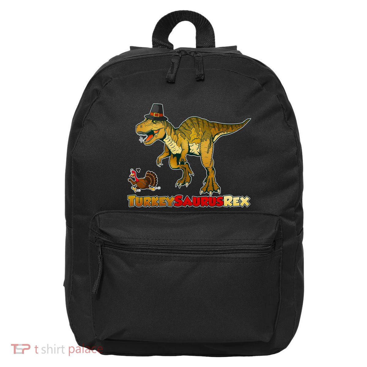 Turkeysaurus Rex T-Rex Thanksgiving 16 in Basic Backpack