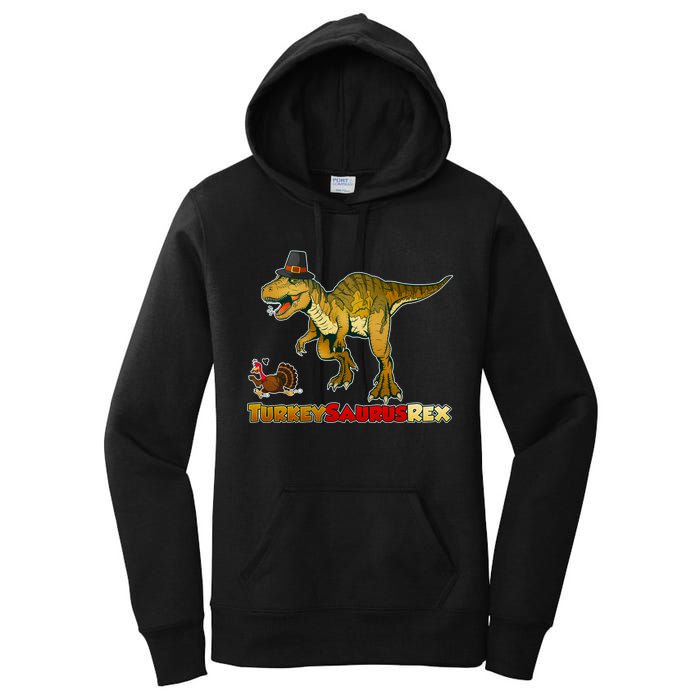 Turkeysaurus Rex T-Rex Thanksgiving Women's Pullover Hoodie