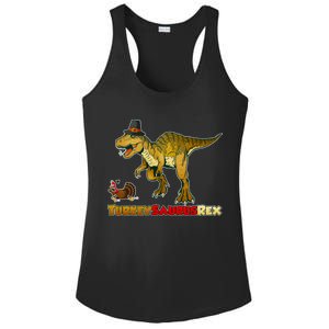 Turkeysaurus Rex T-Rex Thanksgiving Ladies PosiCharge Competitor Racerback Tank