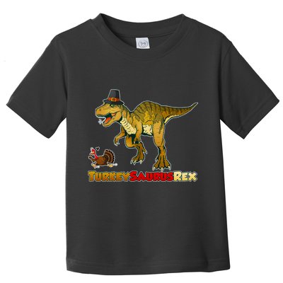 Turkeysaurus Rex T-Rex Thanksgiving Toddler T-Shirt