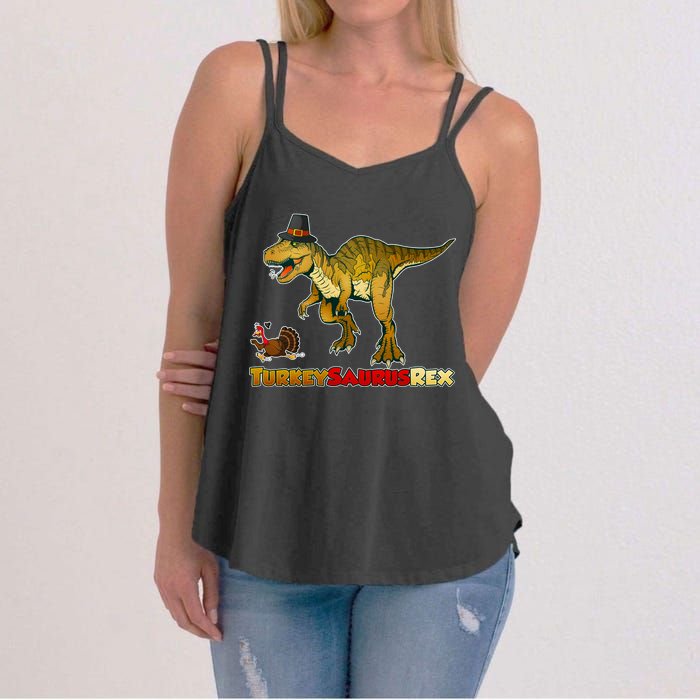 Turkeysaurus Rex T-Rex Thanksgiving Women's Strappy Tank