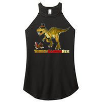 Turkeysaurus Rex T-Rex Thanksgiving Women's Perfect Tri Rocker Tank