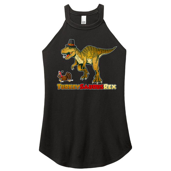 Turkeysaurus Rex T-Rex Thanksgiving Women's Perfect Tri Rocker Tank