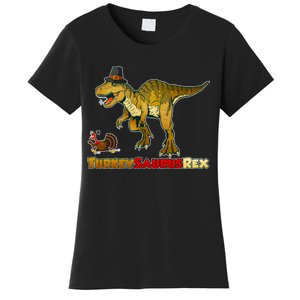 Turkeysaurus Rex T-Rex Thanksgiving Women's T-Shirt