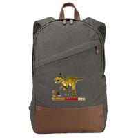 Turkeysaurus Rex T-Rex Thanksgiving Cotton Canvas Backpack