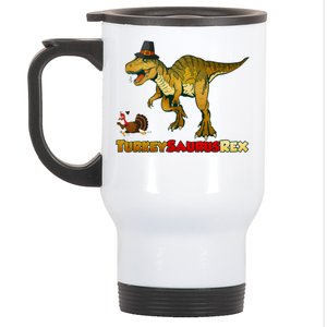 Turkeysaurus Rex T-Rex Thanksgiving Stainless Steel Travel Mug