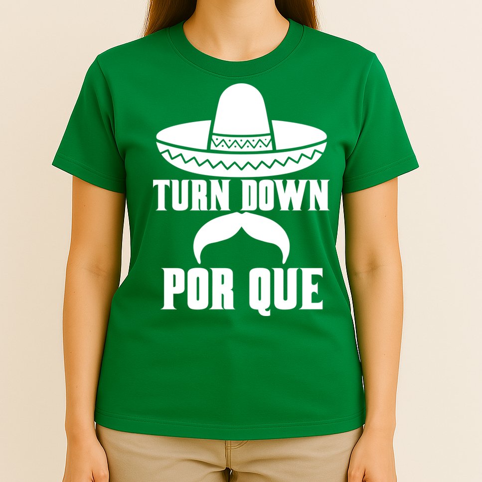 Turn Down Por Que Funny Cinco De Mayo T-Shirt