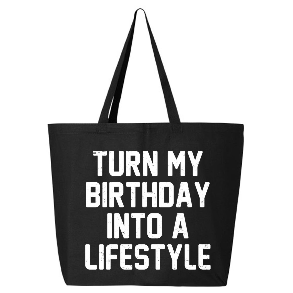 Turn My Birthday Into A Lifestyle 25L Jumbo Tote