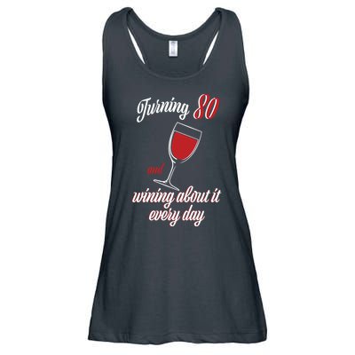 Turning 80 And Wining About It Everyday Ladies Essential Flowy Tank