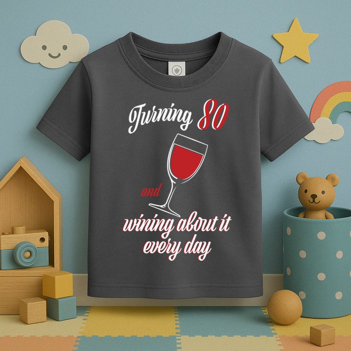 Turning 80 And Wining About It Everyday Toddler T-Shirt