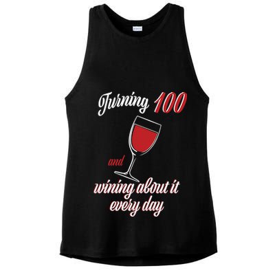 Turning 100 And Wining About It Everyday Ladies PosiCharge Tri-Blend Wicking Tank