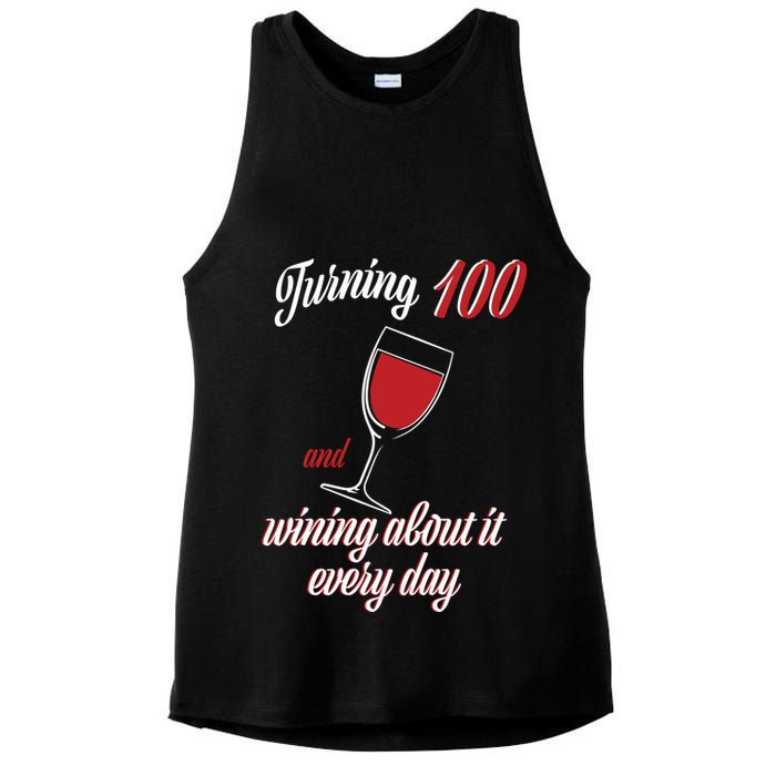 Turning 100 And Wining About It Everyday Ladies PosiCharge Tri-Blend Wicking Tank