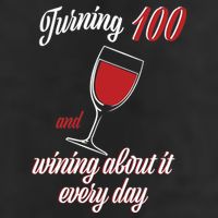 Turning 100 And Wining About It Everyday Garment-Dyed Fleece Hoodie