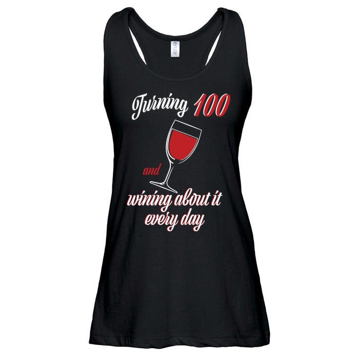 Turning 100 And Wining About It Everyday Ladies Essential Flowy Tank
