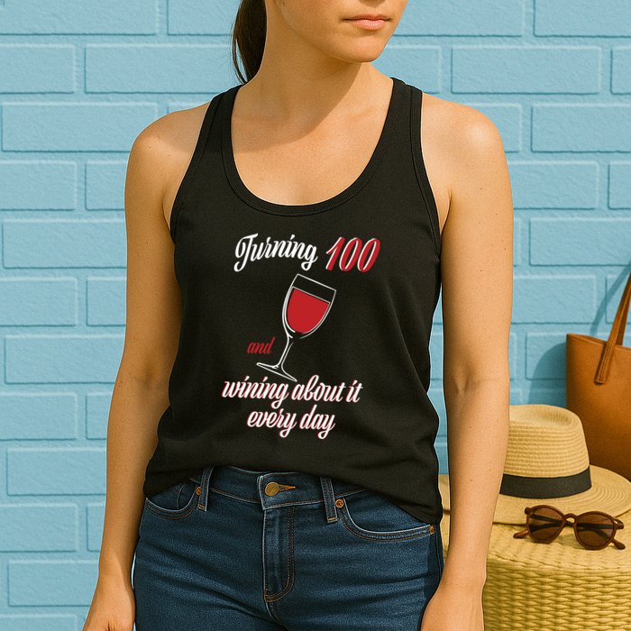 Turning 100 And Wining About It Everyday Womens Tank Top