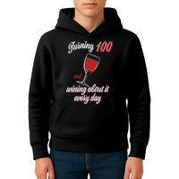 Turning 100 And Wining About It Everyday Kids Hoodie