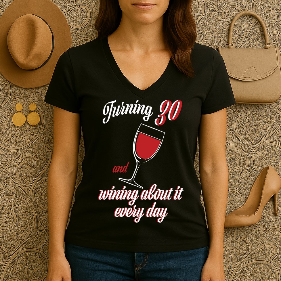Turning 30 And Wining About It Everyday Women's V-Neck T-Shirt