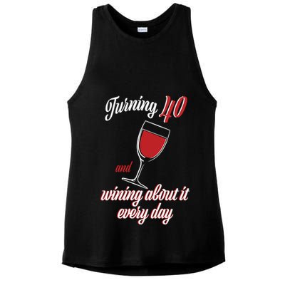 Turning 40 And Wining About It Everyday Ladies PosiCharge Tri-Blend Wicking Tank