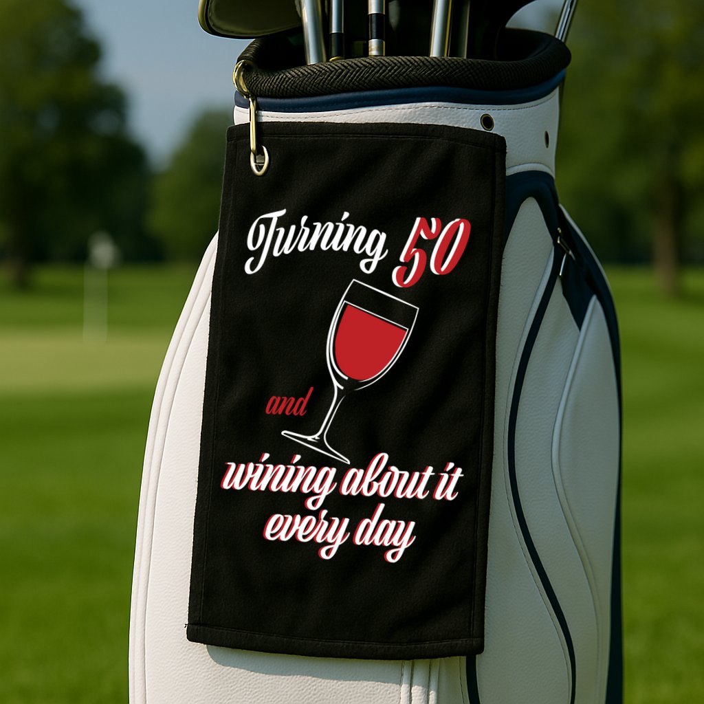 Turning 50 And Wining About It Everyday Golf Towel