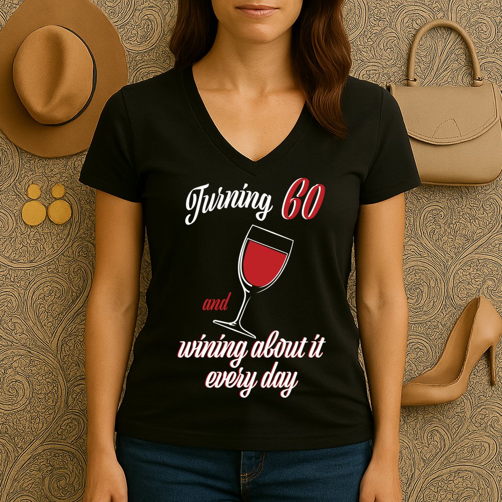 Turning 60 And Wining About It Everyday Women's V-Neck T-Shirt